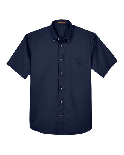 Harriton Men's Easy Blend™ Twill Dress Shirt with Stain-Release M500S #color_Navy