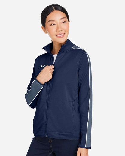 Under Armour Women's Command Full-Zip 1383272 #colormdl_Midnight Navy/ White