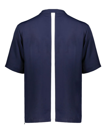 Holloway Youth Clubhouse Short Sleeve Quarter-Zip Pullover 229681 #color_Navy/ White
