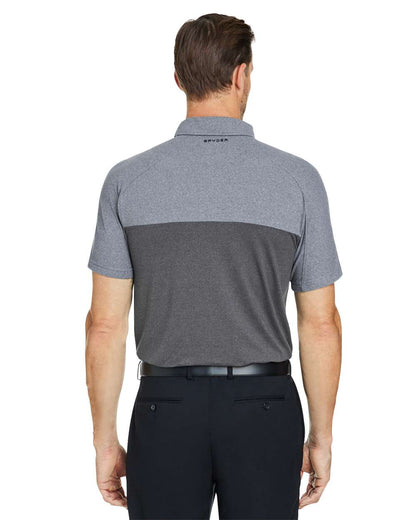 Spyder Men's Spyre Flex Colorblock Polo S18023 #colormdl_Polar Frost/ Black Frost