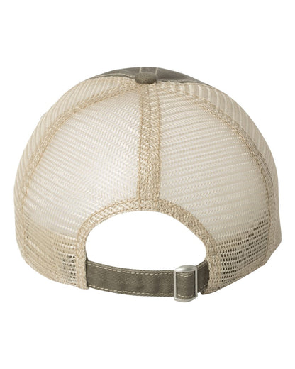 Valucap Bounty Dirty-Washed Mesh-Back Cap 3150 #color_Olive/ Khaki