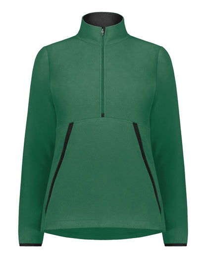 Augusta Sportswear Eco Revive™ Women's Polar Fleece Quarter-Zip Pullover 6857 #color_Dark Green