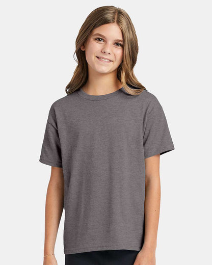 Hanes Ecosmart™ Youth T-Shirt 5370 #colormdl_Oxford Grey