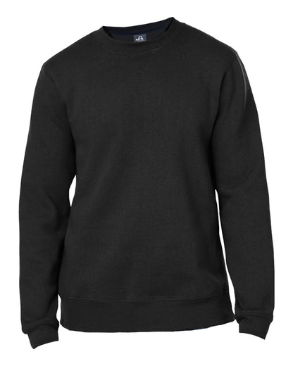 J. America Unisex Premium Fleece Crewneck Sweatshirt 8424 #color_Black