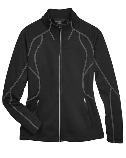 North End Women's Gravity Performance Fleece Jacket 78174 #color_Black