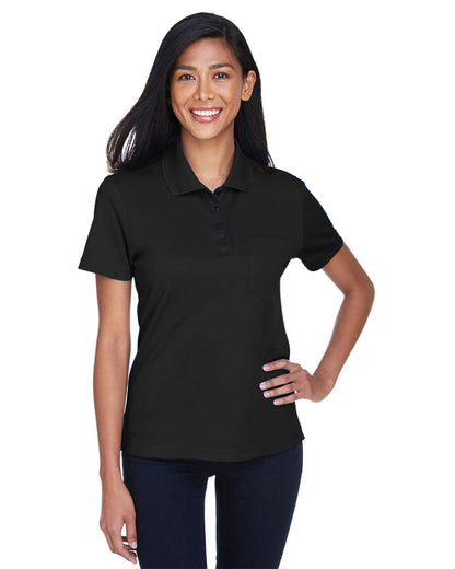 CORE365 Women's Origin Performance Piqué Polo with Pocket 78181P #colormdl_Black