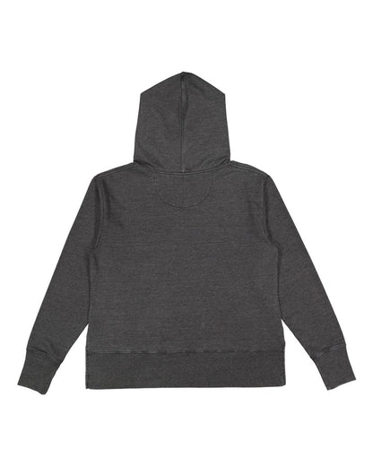 LAT Women's Vintage Wash Hoodie Sweatshirt 3536 #color_Washed Black