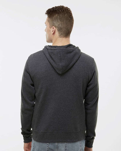 J. America Men's Triblend Full-Zip Hooded Sweatshirt 8872 #colormdl_Black Triblend