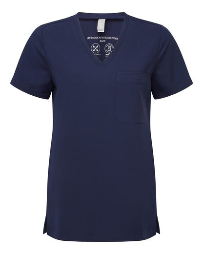 Onna Women's Limitless V-Neck Stretch Scrub Top NN300 #color_Navy