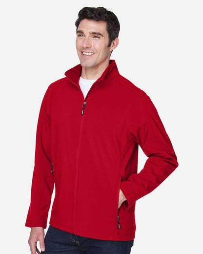 CORE365 Men's Cruise Two-Layer Fleece Bonded Soft Shell Jacket 88184 #colormdl_Classic Red