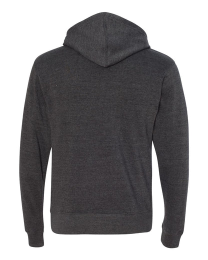 J. America Men's Triblend Fleece Hooded Sweatshirt 8871 #color_Black Triblend