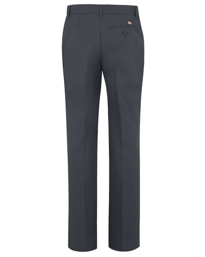 Dickies Women's Premium Flat Front Pants FP21 #color_Dark Charcoal - 37 Unhemmed