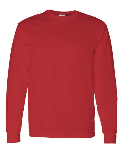 Gildan Unisex Heavy Cotton™ Long Sleeve T-Shirt 5400 #color_Red