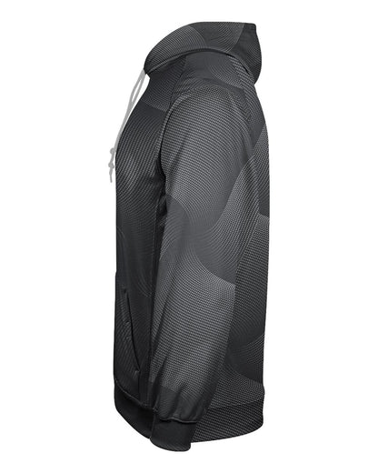 Badger Men's Warp Hooded Sweatshirt 1413 #color_Graphite