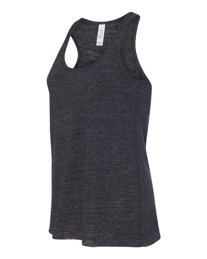 BELLA + CANVAS Women's Flowy Racerback Tank 8800 #color_Charcoal Black Slub