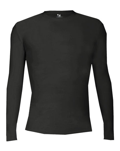 Badger Youth Pro-Compression Long Sleeve T-Shirt 2605 #color_Black