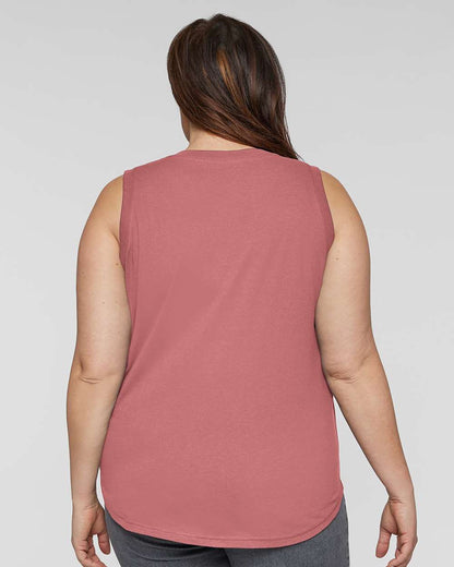 LAT Women's Curvy Relaxed Fine Jersey Tank 3892 #colormdl_Mauvelous