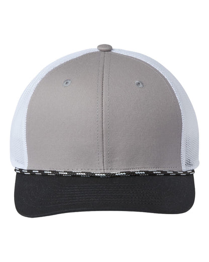 The Game Everyday Rope Trucker Cap GB452R #color_Light Grey/ Black