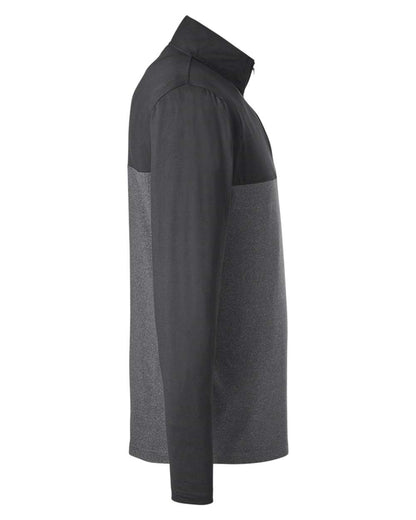 Spyder Men's Spyre Flex Colorblock Quarter-Zip Pullover S18024 #color_Black/ Black Frost