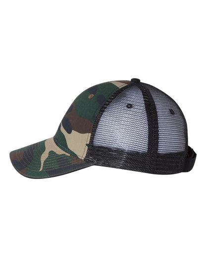 Valucap Sandwich Trucker Cap S102 #color_Green Camo/ Black