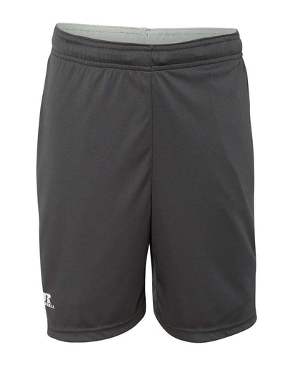 Russell Athletic Youth Essential 7" Shorts with Pockets TS7X2B #color_Stealth