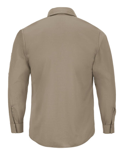 Red Kap Men's Pro Airflow Long Sleeve Work Shirt SP3A #color_Khaki