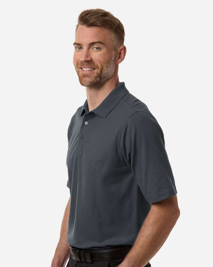 Harriton Men's Maverick CVC Pique Polo M105 #colormdl_Dark Charcoal