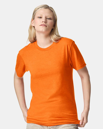 American Apparel Unisex CVC Tee 2001CVC #colormdl_Heather Orange