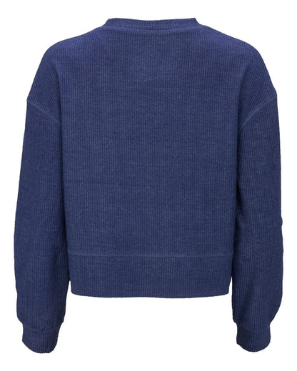 Boxercraft Women's Cropped Boxy Long Sleeve T-Shirt BW5102 #color_Navy