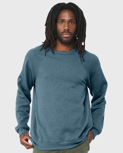 BELLA + CANVAS Sponge Fleece Drop Shoulder Crewneck Sweatshirt 3945 #colormdl_Heather Deep Teal