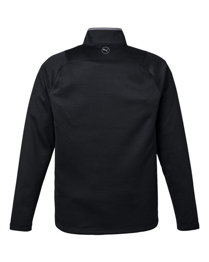 Puma Golf Men's Waffle Fleece Quarter-Zip Pullover 631105 #color_Puma Black