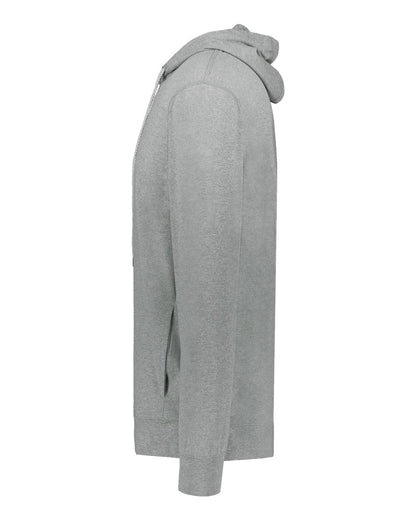 Holloway Youth Eco Revive™ Ventura Soft Knit Hooded Sweatshirt 222698 #color_Grey Heather