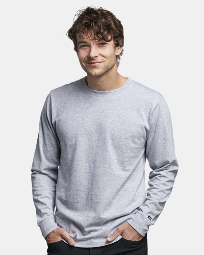 Russell Athletic Unisex Combed Ringspun Long Sleeve T-Shirt 600LRUS #colormdl_Athletic Heather