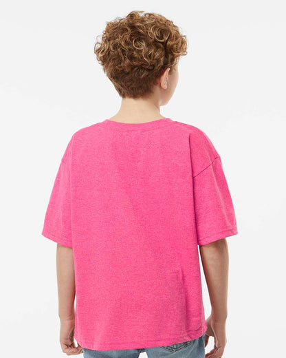 M&O Youth Gold Soft Touch T-Shirt 4850 #colormdl_Neon Pink
