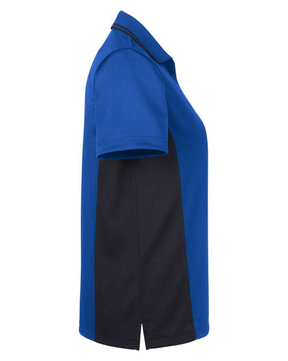 Harriton Women's Flash Snag Protection Plus IL Colorblock Polo M386W #color_True Royal/ Black