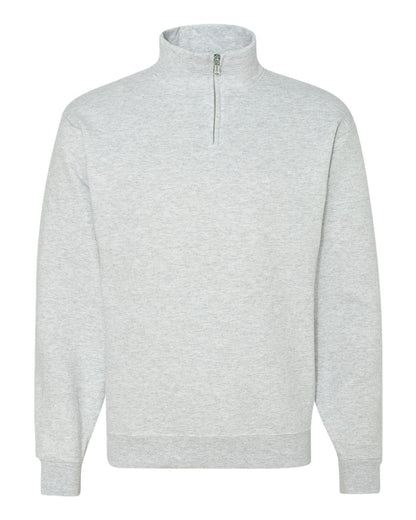 JERZEES Unisex Nublend® Cadet Collar Quarter-Zip Sweatshirt 995MR #color_Ash