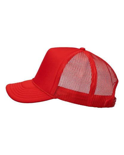 Valucap Foam Mesh-Back Trucker Cap VC700 #color_Red/ Red