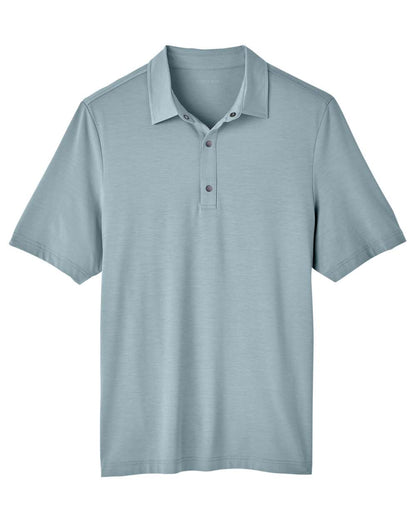 North End Men's JAQ Snap-Up Stretch Performance Polo NE100 #color_Opal Blue