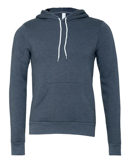BELLA + CANVAS Unisex Sponge Fleece Hoodie Sweatshirt 3719 #color_Heather Navy