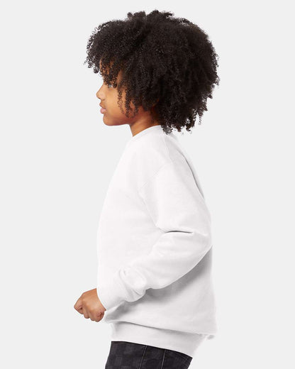 Hanes Youth EcoSmart® Crewneck Sweatshirt P360 #colormdl_White