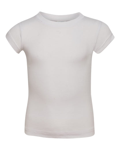 Rabbit Skins Toddler Girls Fine Jersey Tee 3316 #color_White