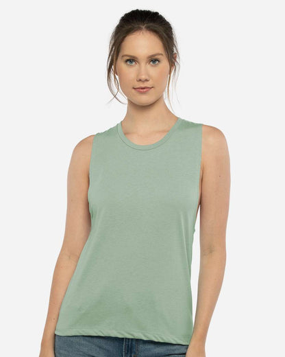 Next Level Women’s Festival Muscle Tank 5013 #colormdl_Stonewash Green