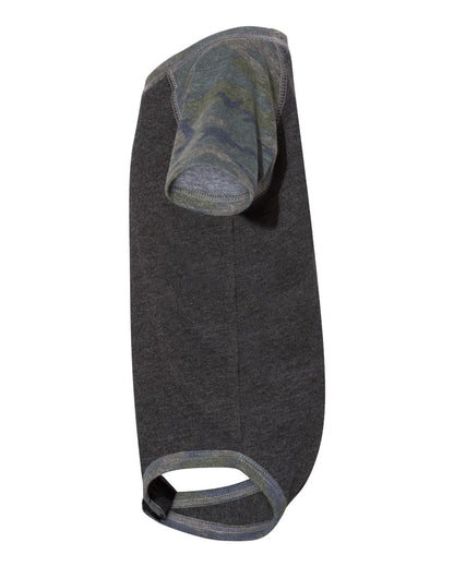 Rabbit Skins Infant Baseball Fine Jersey Bodysuit 4430 #color_Vintage Smoke/ Vintage Camo