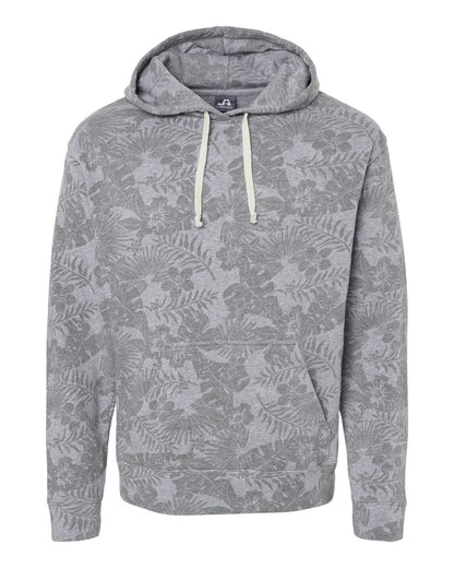 J. America Men's Triblend Fleece Hooded Sweatshirt 8871 #color_Grey Aloha Triblend