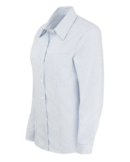 Dickies Women's Oxford Long Sleeve Shirt L254 #color_Blue/ White Stripe