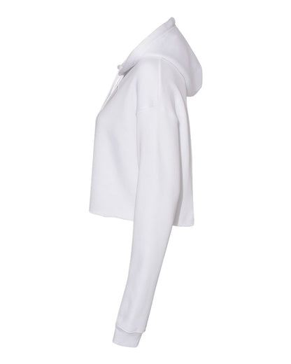 BELLA + CANVAS Women's Crop Fleece Hoodie Sweatshirt 7502 #color_White