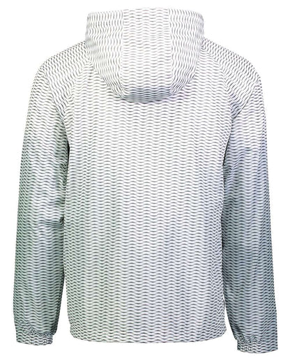 Holloway Men's Range Hooded Packable Quarter-Zip Jacket 229554 #color_White