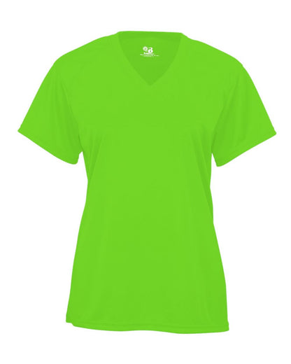 Badger Youth B-Core V-Neck T-Shirt 2162 #color_Lime