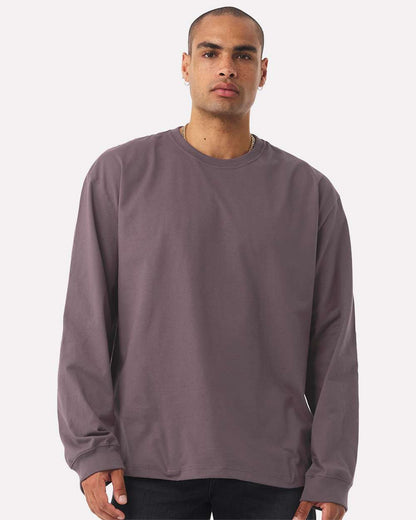 BELLA + CANVAS Unisex 7.5 oz Heavyweight Long Sleeve Tee 4651 #colormdl_Purple Storm
