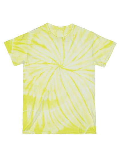 Dyenomite Cyclone Pinwheel Tie-Dyed T-Shirt 200CY #color_Citron